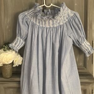 CHICWISH Blue and White Striped Top